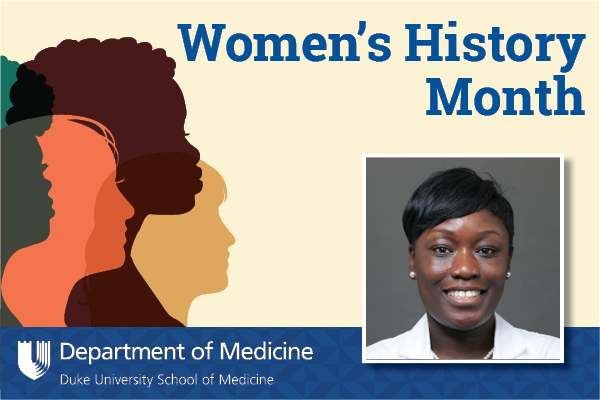 Women's History Month graphic featuring Dr. Bonike Sanders