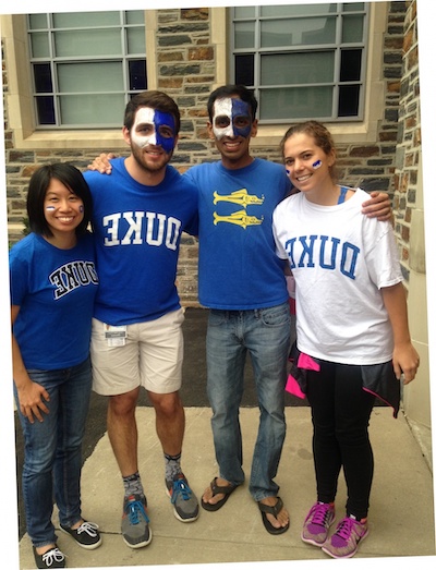 Govind Krishnan and friends at a game