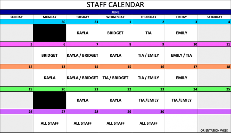 June Calendar