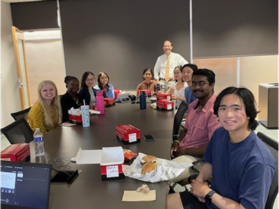 Participants enjoy lunch