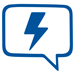 duke blue lightning talk icon