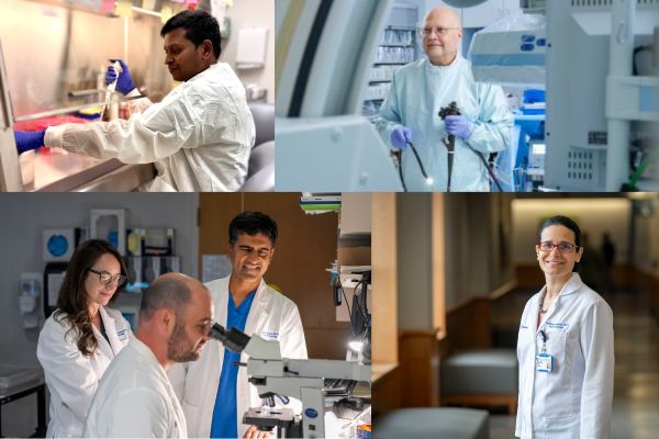 Collage of various professional roles at Duke GI