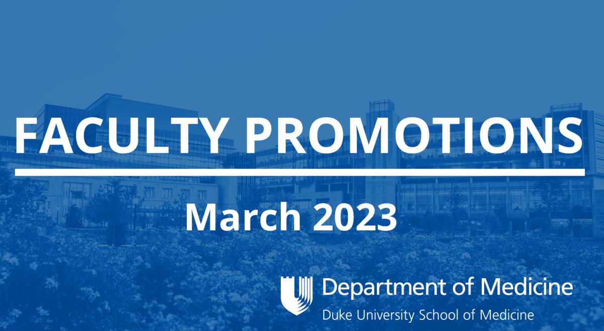  Faculty Promotions March 2023