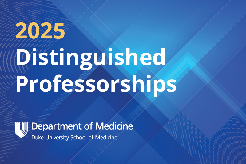 DOM 2025 Distinguished Professorships blue graphic