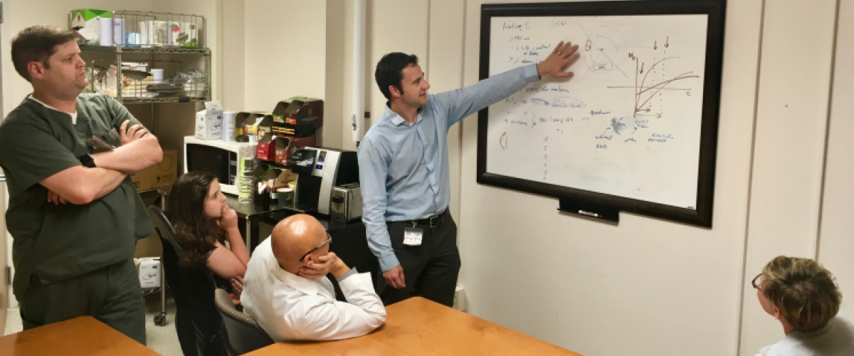 Researchers in a room