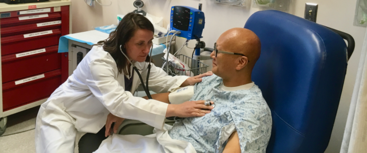 Patient being examined