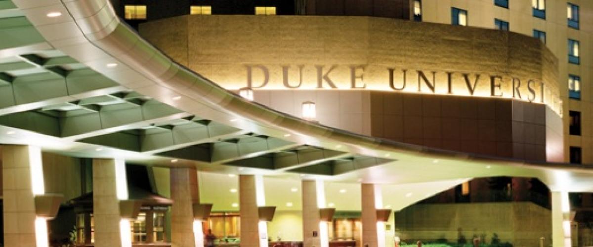 Duke Hospital at night