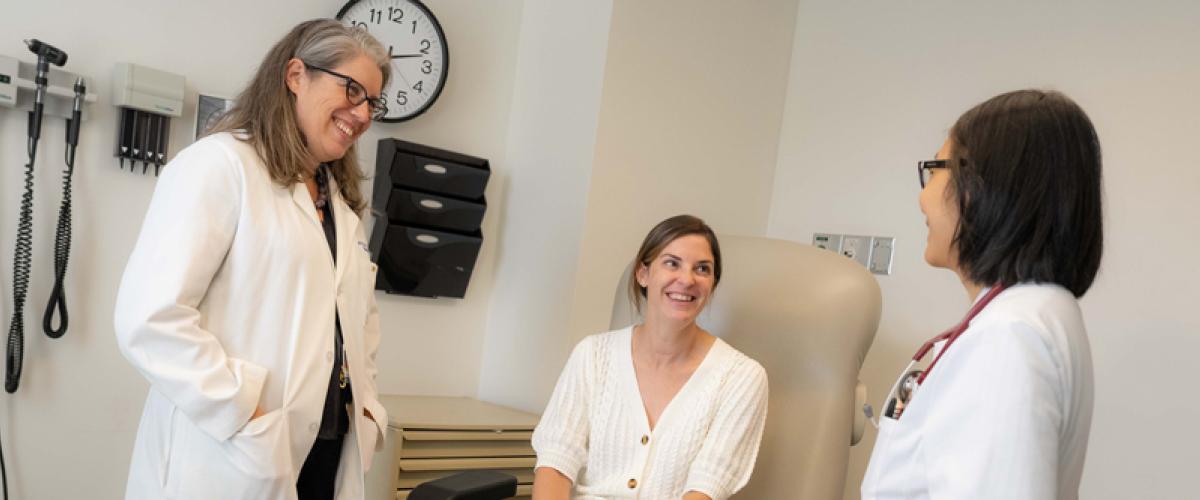 Drs. Clowse and Sun with patient