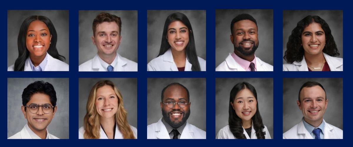 Headshots of residents in whitecoats