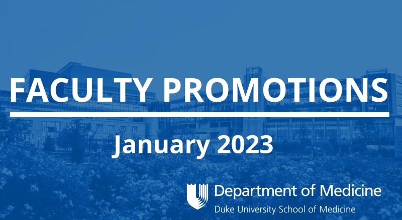 Faculty Promotions January 2023
