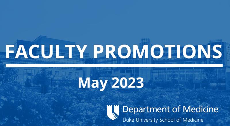 Faculty Promotions May 2023
