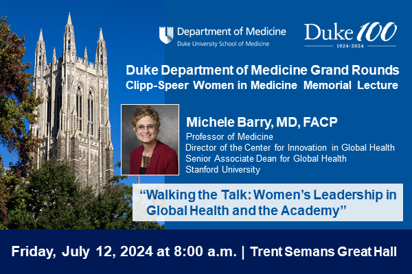 Michele Barry MD for Clipp Speer Lecture