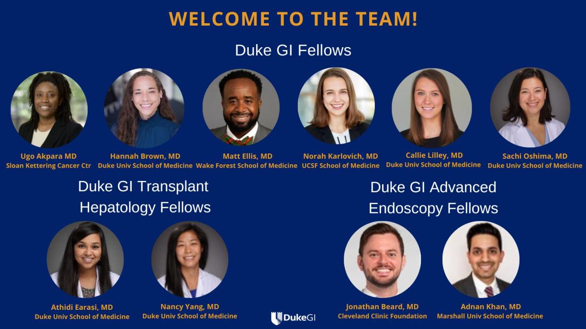 Headshots of GI fellows