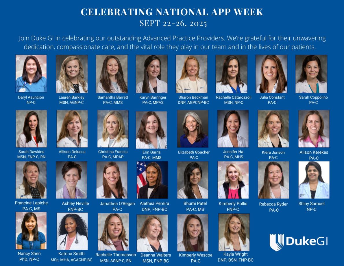 Composite of Duke GI and Durham VA GI NPs and PAs