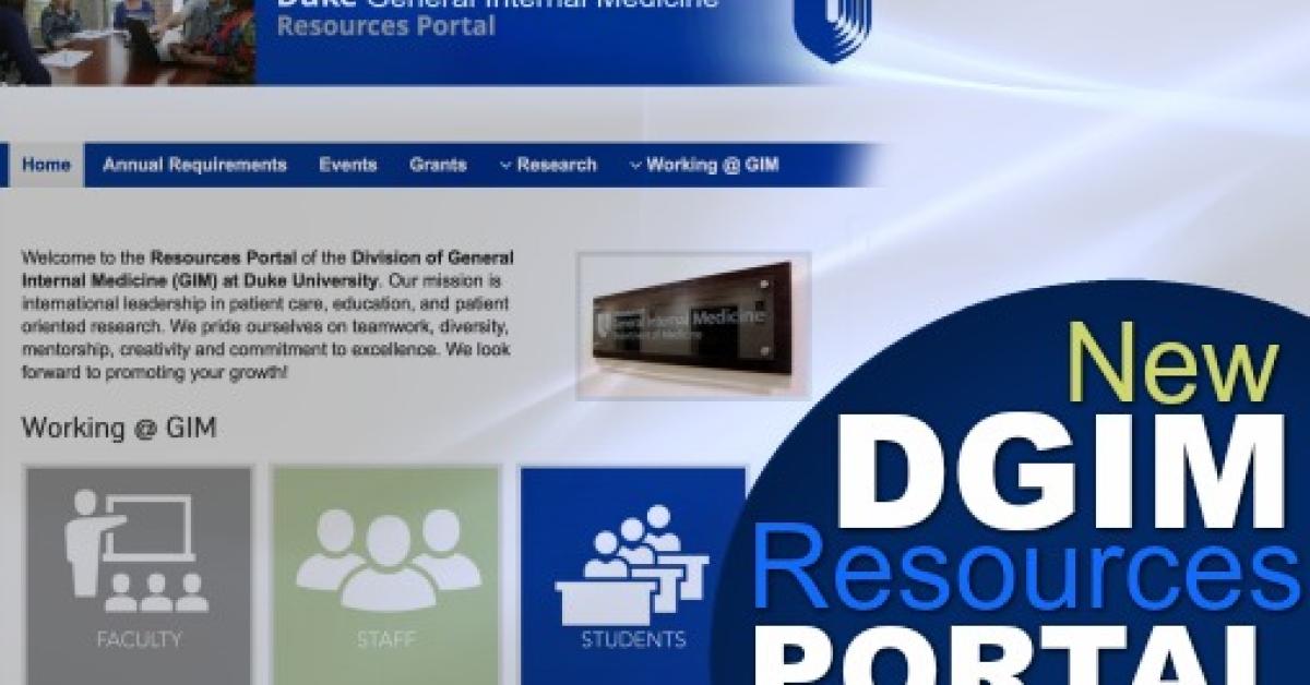 DGIM launches new Resources Portal Duke Department of Medicine