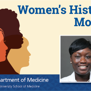 Women's History Month graphic featuring Dr. Bonike Sanders
