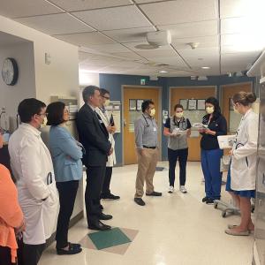 Department of Medicine (DOM) leaders round with DOM Internal Medicine Residency program and Duke University Hospital leadership
