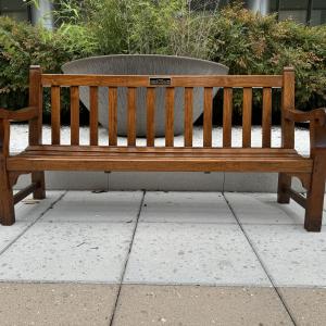 Dr. Kim Evans memorial bench